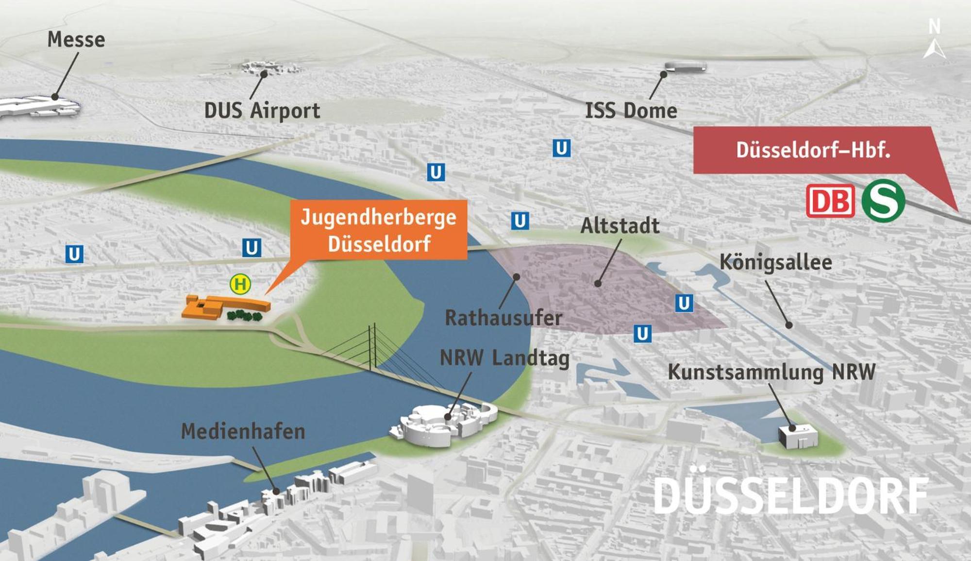 Jugendherberge Düsseldorf Exterior foto